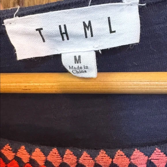 THML Navy Top with Multicolor Embroidery - Picture 5 of 9